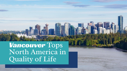 Vancouver Tops North America in Quality of Life